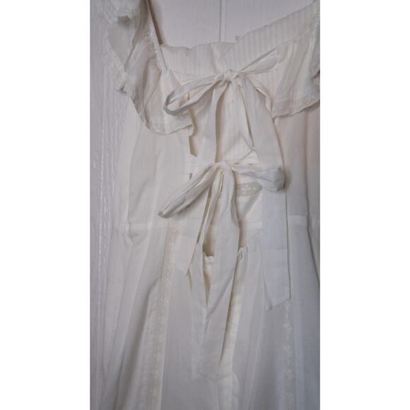 REFORMATION 'Tide' Ivory Cotton Maxi Dress US 12 NWT - Picture 9 of 14
